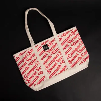 Love & Victory Bottle Tote Bag In Neutral