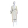 Love Binetti Gabrielle Dress In Cream & Brown In Multi