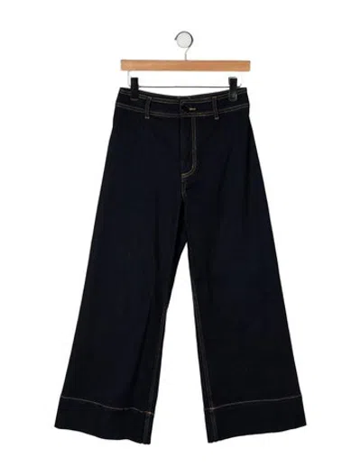 Pre-owned Love Binetti High-rise Wide Leg Jeans In Blue