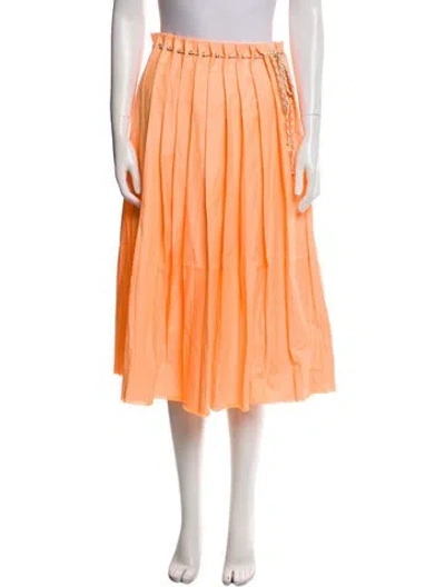 Pre-owned Love Binetti Knee-length Skirt In Orange