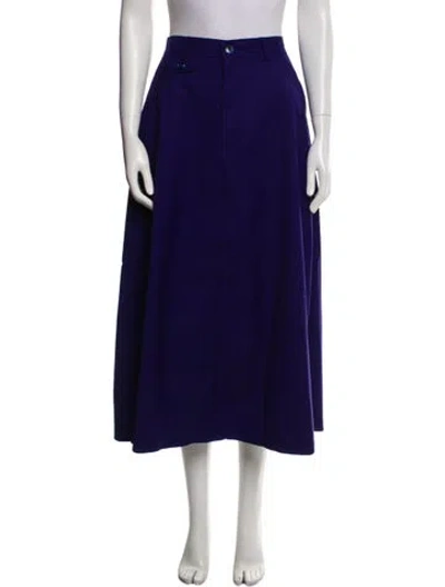 Pre-owned Love Binetti Midi Length Skirt In Blue