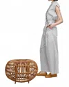 Love Binetti Noah Wide Leg Pant In Black Striped In Multi