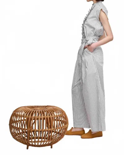 LOVE BINETTI NOAH WIDE LEG PANT IN BLACK STRIPED