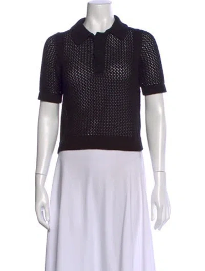Pre-owned Love Binetti Short Sleeve Polo In Black