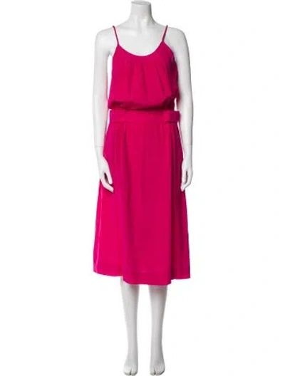 Pre-owned Love Binetti Silk Long Dress In Pink