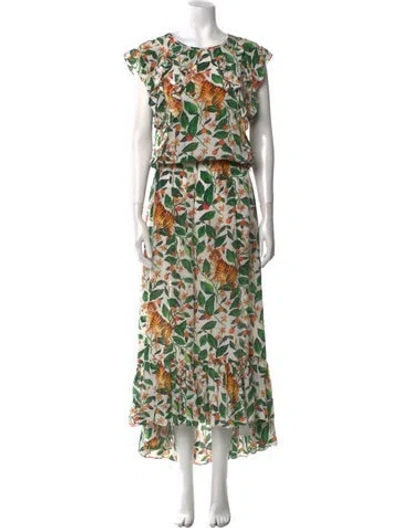 Pre-owned Love Binetti Silk Long Dress In White