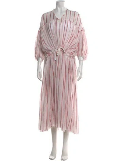 Pre-owned Love Binetti Striped Long Dress In Multi