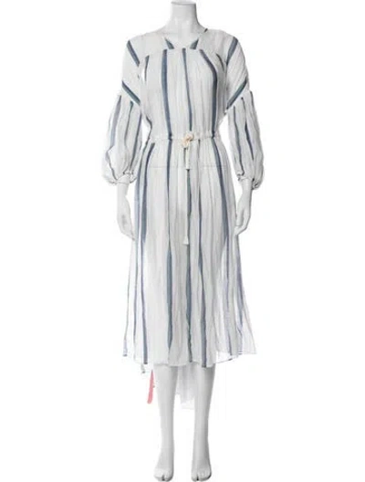 Pre-owned Love Binetti Striped Long Dress In Multi