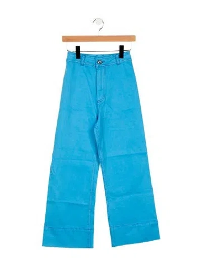 Pre-owned Love Binetti Wide Leg Pants In Blue