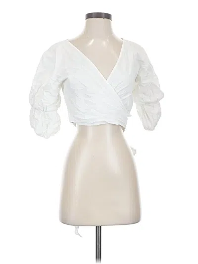 Pre-owned Love, Bonito 3/4 Sleeve Blouse In White