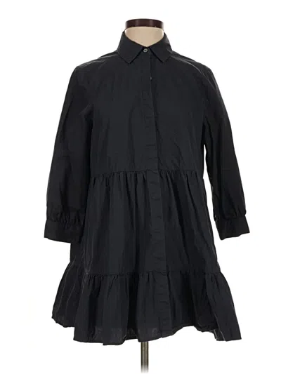 Pre-owned Love, Bonito 3/4 Sleeve Button Down Shirt In Black