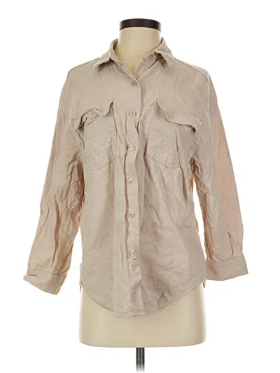 Pre-owned Love, Bonito 3/4 Sleeve Button Down Shirt In Brown