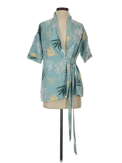 Pre-owned Love, Bonito Kimono In Teal