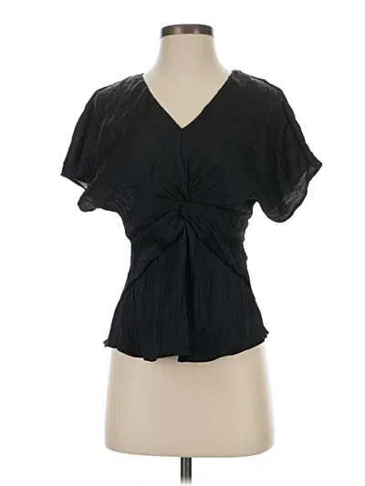 Pre-owned Love, Bonito Short Sleeve Blouse In Black