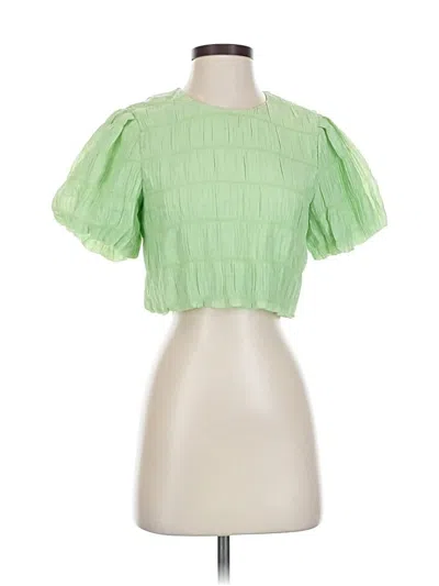 Pre-owned Love, Bonito Short Sleeve Blouse In Green