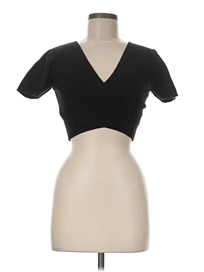 Pre-owned Love, Bonito Short Sleeve Top Black Sweetheart Neckline Tops