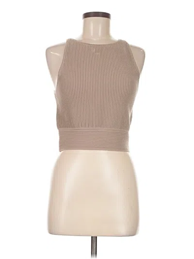 Pre-owned Love, Bonito Tank Top Tan Halter Neckline Tops In Brown