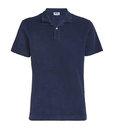 Love Brand & Co. Cotton Powell Polo Shirt In Navy