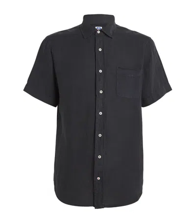 Love Brand & Co. Linen Manjack Shirt In Black