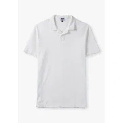 Love Brand Mens Powell Terry Polo Shirt In White