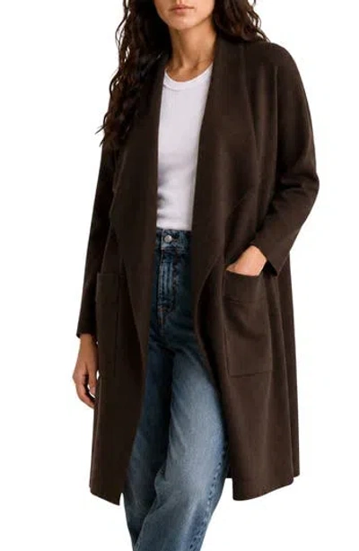 Love By Design Andrea Open Front Long Cardigan In Java