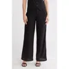 Love By Design April High Waist Wide Leg Pants In Black
