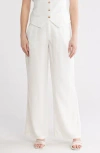 Love By Design April High Waist Wide Leg Pants In White
