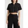 Love By Design Barcelona Short Sleeve Crop Utility Jacket