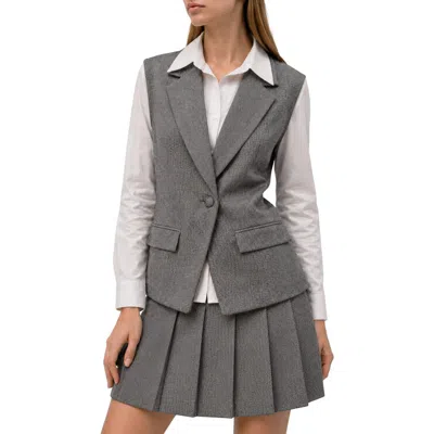 Love By Design Boss Two-fer Top In Gray
