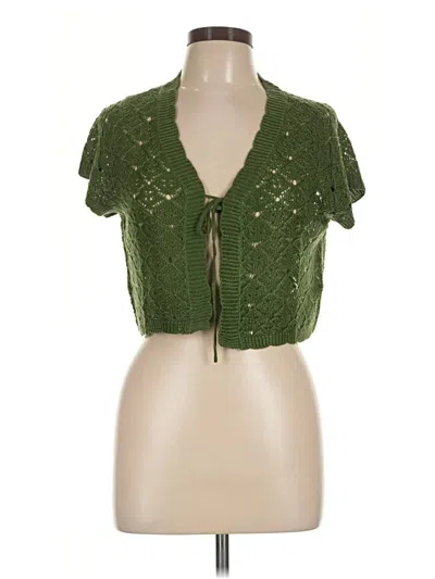 Pre-owned Love By Design Cardigan Sweater In Green