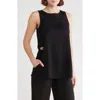Love By Design Delilah Open Side Sleeveless Top In Black