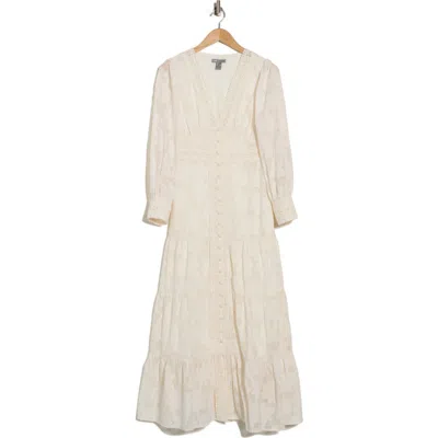 Love By Design Devin Long Sleeve Maxi Dress In Neutral
