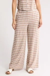 Love By Design Fiji High Waist Wide Leg Pants In Florentine Taupe