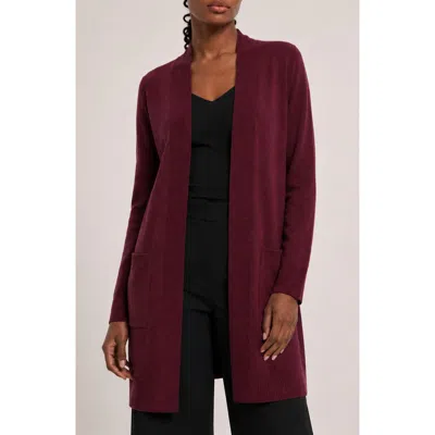Love By Design Hudson Mid Thigh Lightweight Cardigan In Red