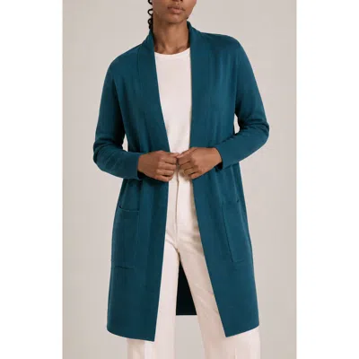 Love By Design Hudson Mid Thigh Lightweight Cardigan In Green