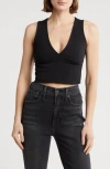 Love By Design Jade Deep V-neck Crop Top