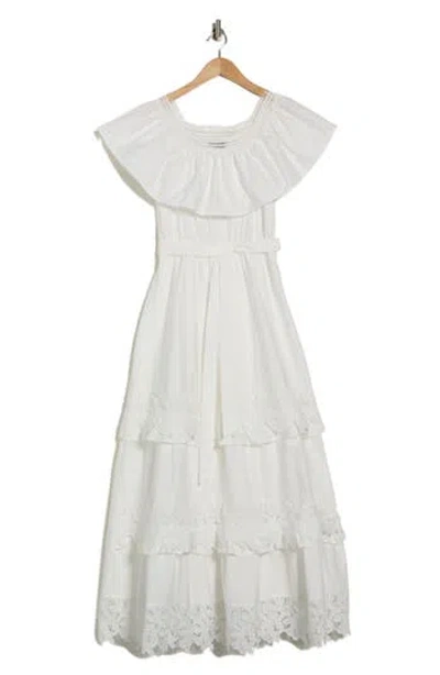 Love By Design Jane Off The Shoulder Maxi Dress In Neutral