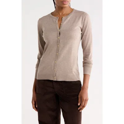 Love By Design Lightweight Garden Cardigan In Tapioca Hthr