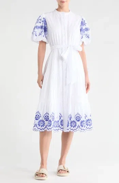 Love By Design Long Beach Embroidered Shirtdress In Animal Print