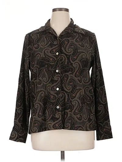 Pre-owned Love By Design Long Sleeve Blouse In Brown