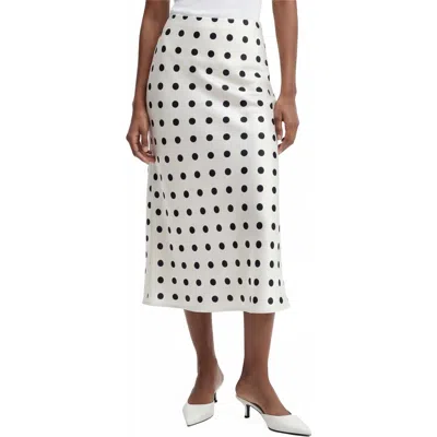 Love By Design Melanie Satin Midi Skirt In White