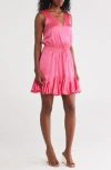 Love By Design Milana Sleeveless Satin Fit & Flare Dress
