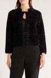Love By Design Misty Eyelash Cardigan In Black