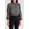 Love By Design Seraphine Long Sleeve Mock Neck Top In Swirl Party