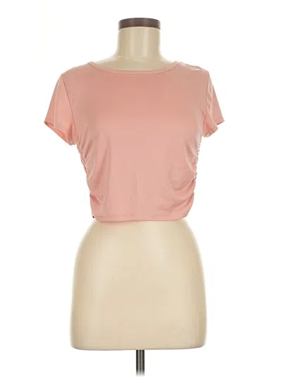 Pre-owned Love By Design Short Sleeve Top Pink Boatneck Tops