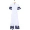 Love By Design Southampton Embroidered Maxi Shirtdress In White