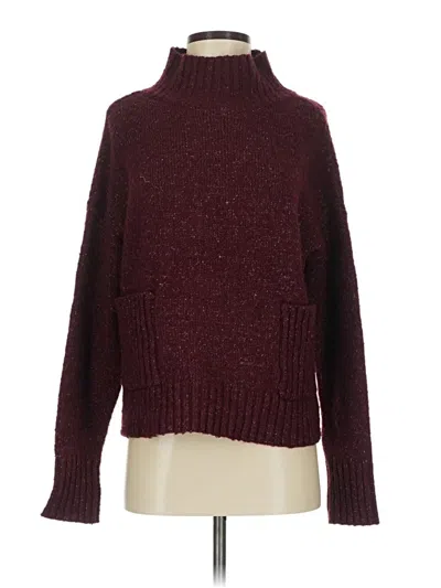 Pre-owned Love By Design Turtleneck Sweater In Burgundy