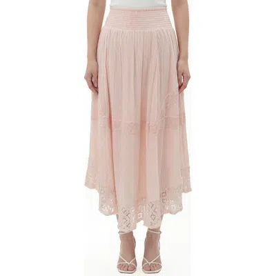 Love By Design Viola Lace Trim Skirt In Pink