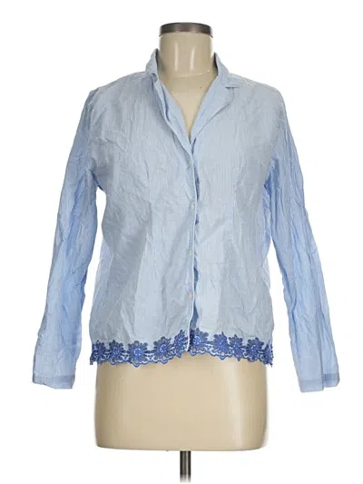 Pre-owned Love By Gap Long Sleeve Blouse In Blue