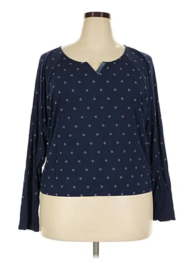 Pre-owned Love By Gap Long Sleeve Blouse In Blue